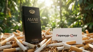 Amar Premium Black Slims Virginia Blend · АМАР ПРЕМИУМ БЛЭК СЛИМС — оптом со скидкой